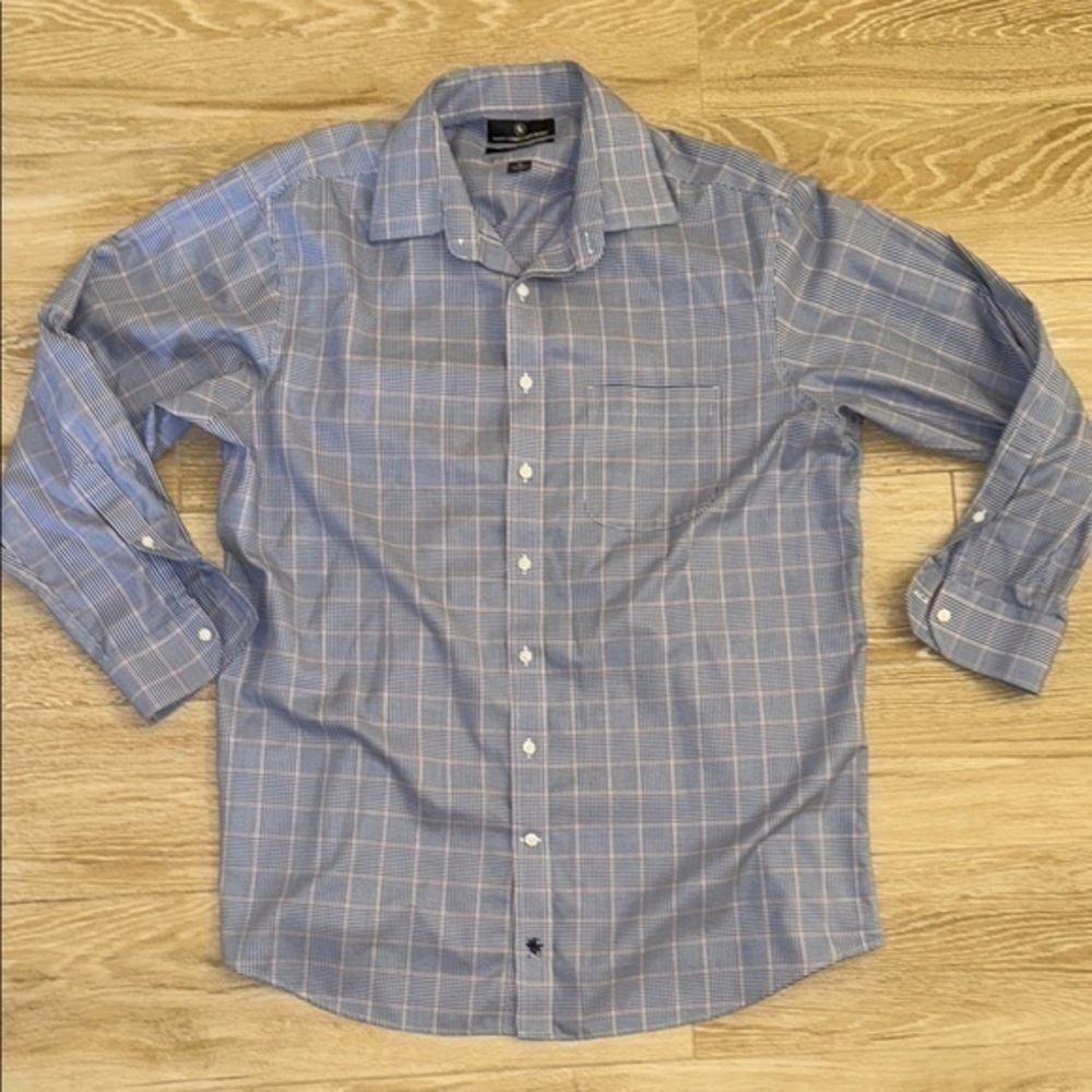 Hart Schaffner Marx Long Sleeve Button Down Plaid 17 33